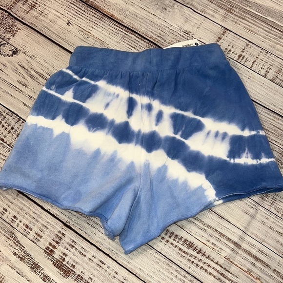 Aqua Tie Dye Cotton Shorts Blue Ombré - Picture 3 of 4